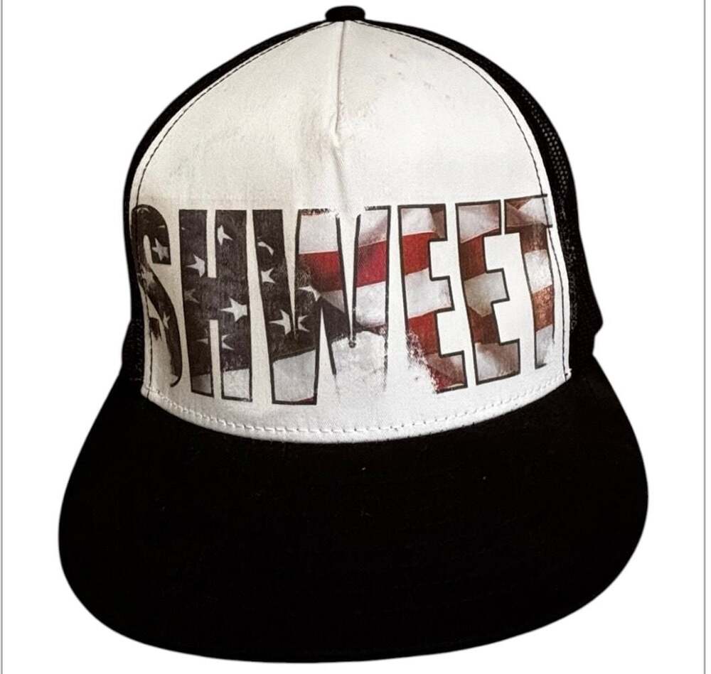 The Classics Yupoong Shweet American Flag Graphic Trucker Hat
